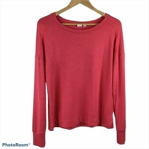 GAP Long Sleeve Softspun Rosehip Boatneck Top